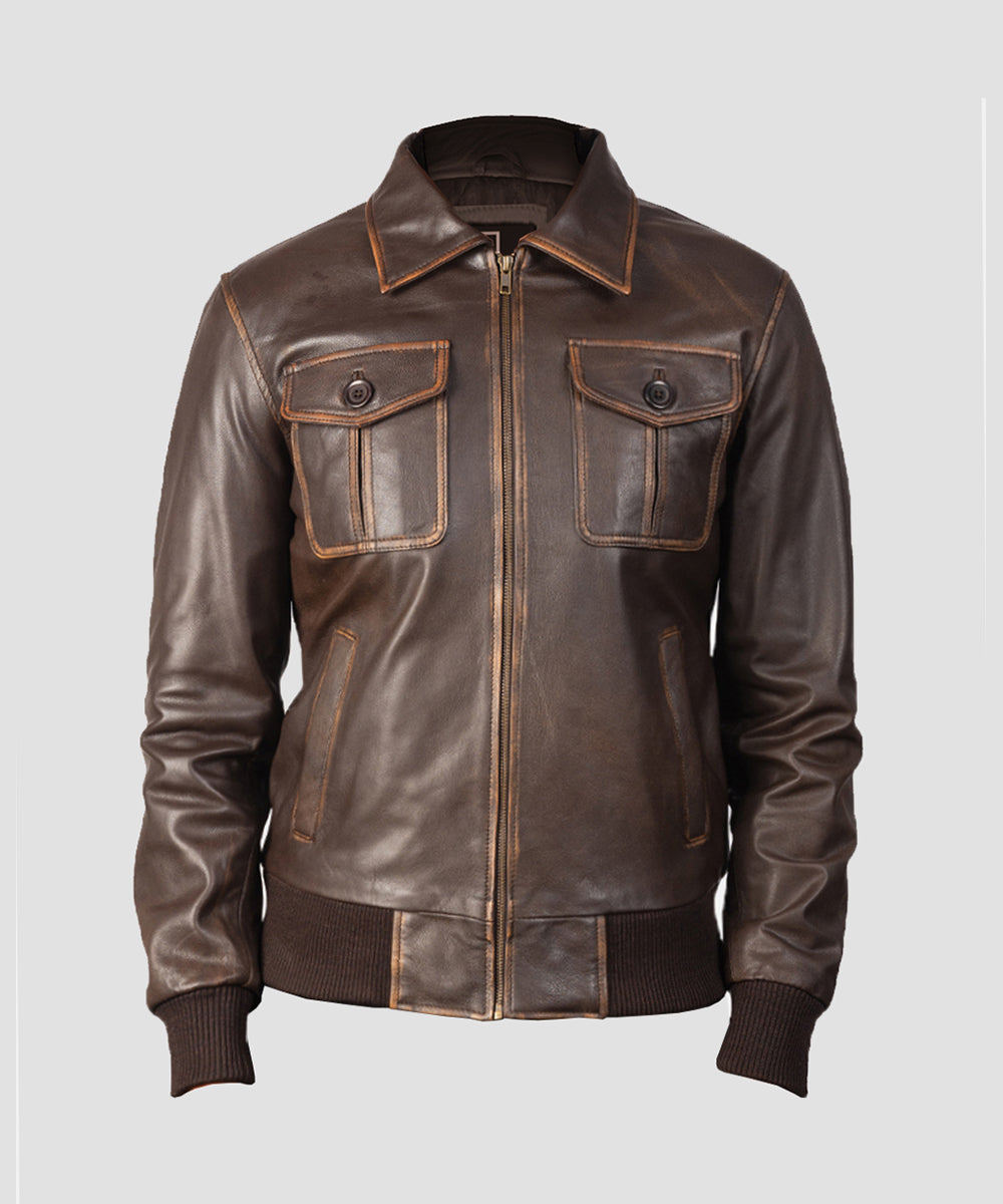 Ledzia Leather Trucker Style Leather Jacket