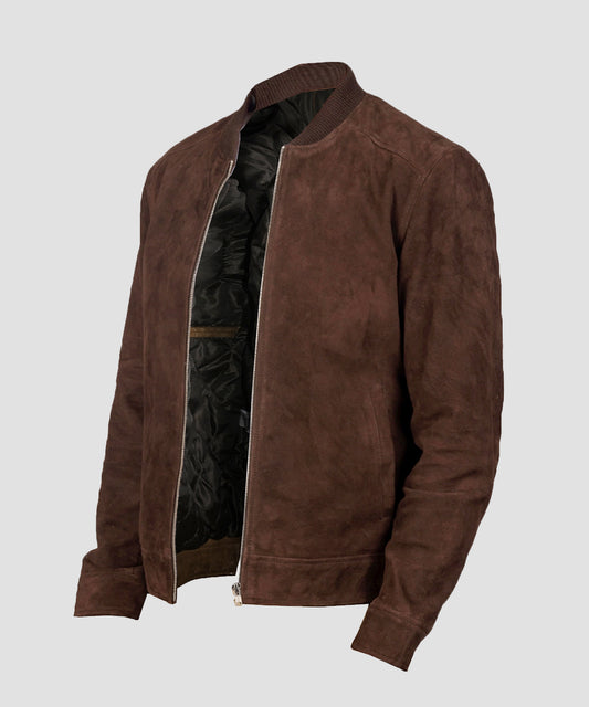 Ledzia Mens Suede Leather Fashion Jacket